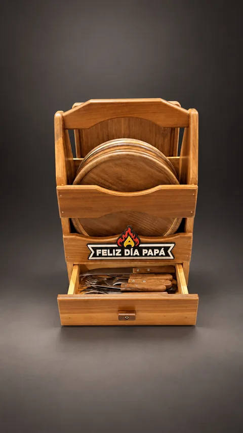 Estación Parrillera · Lapacho Premium de madera, hecho por DPINOS en Caaguazú