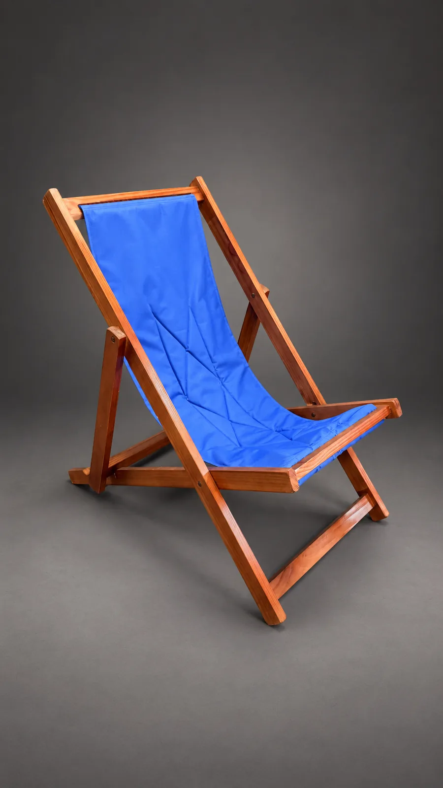 Reposera Plegable Relax con lona azul, armada