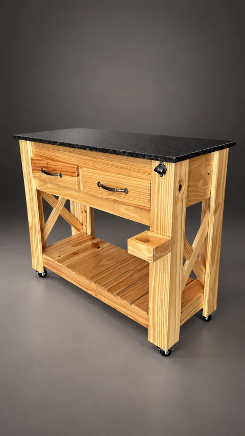 Mesa Auxiliar Parrillera de madera, hecho por DPINOS en Caaguazú